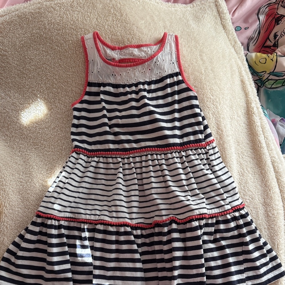 Striped Black and White Kids Dress